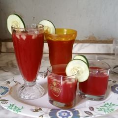 Beet and pineapple drink A picture of Beet and pineapple drink.