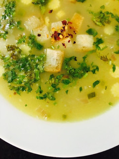 A picture of Whey protein veggie soup..!!!✅✅.