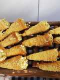 Kataifi cheesecake cones