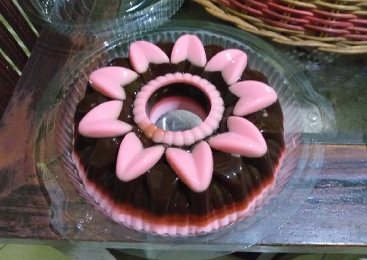 Puding coklat coco pandan busa