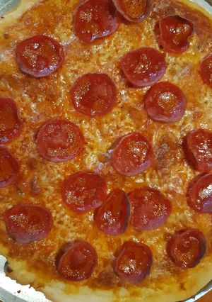 Una foto de Pizza