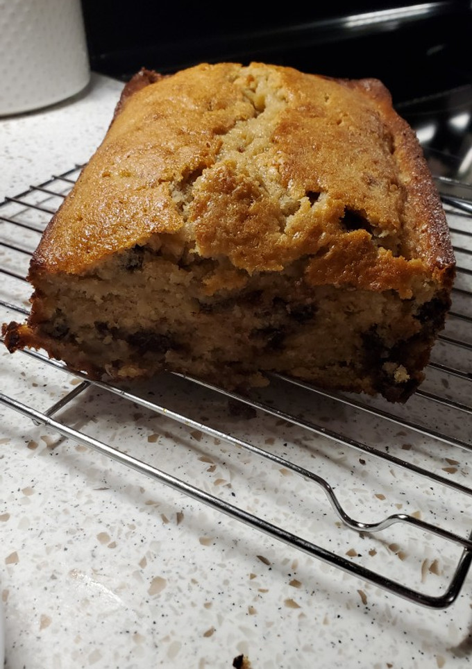A picture of My Chocolate Chip Banana Bread.