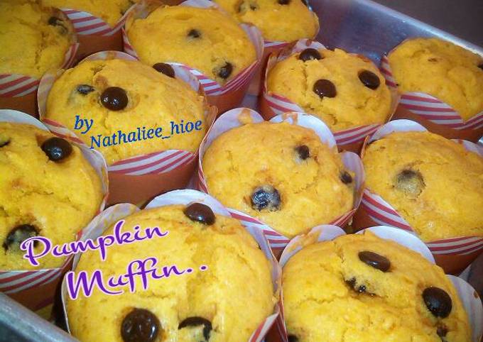 Langkah Mudah untuk Membuat Pumpkin Muffin.. 👌👌 Anti Gagal