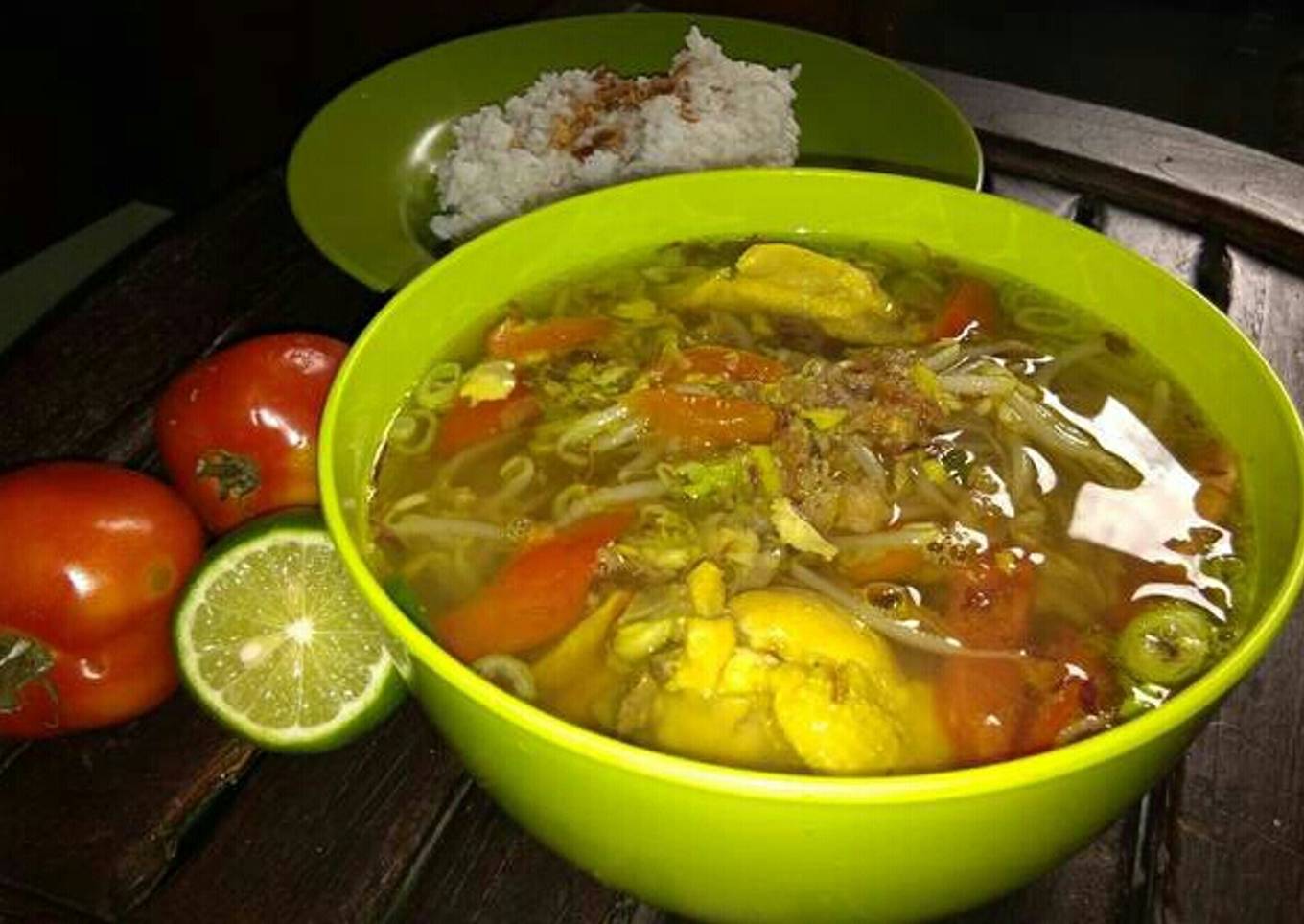 Soto ayam bumbu rebus