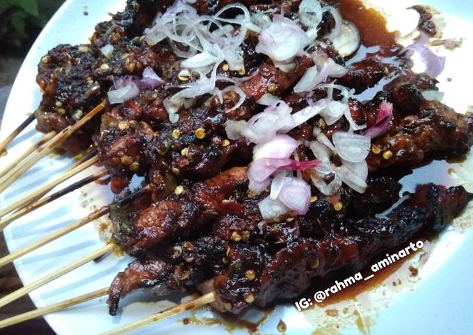 Cara Bikin Sate sapi bumbu merica Kekinian