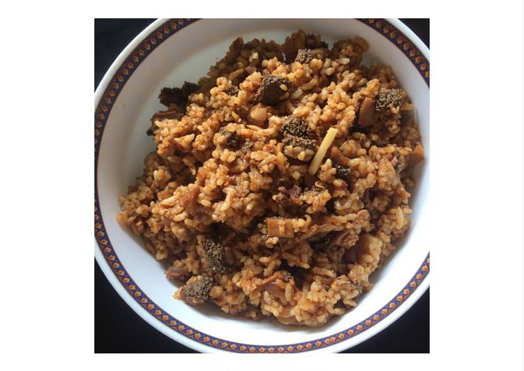 Bagaimana Membuat Nasi goreng babat gongso, Enak Banget
