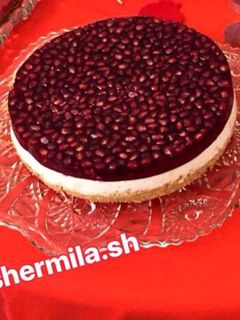 عکسی از دستور چیز کیک انار