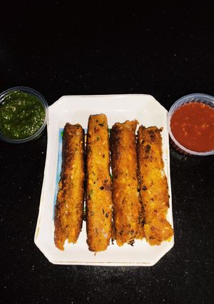 A picture of Potato Seekh Kabab.