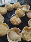Canastitas de crema pastelera y manzana