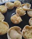 Canastitas de crema pastelera y manzana
