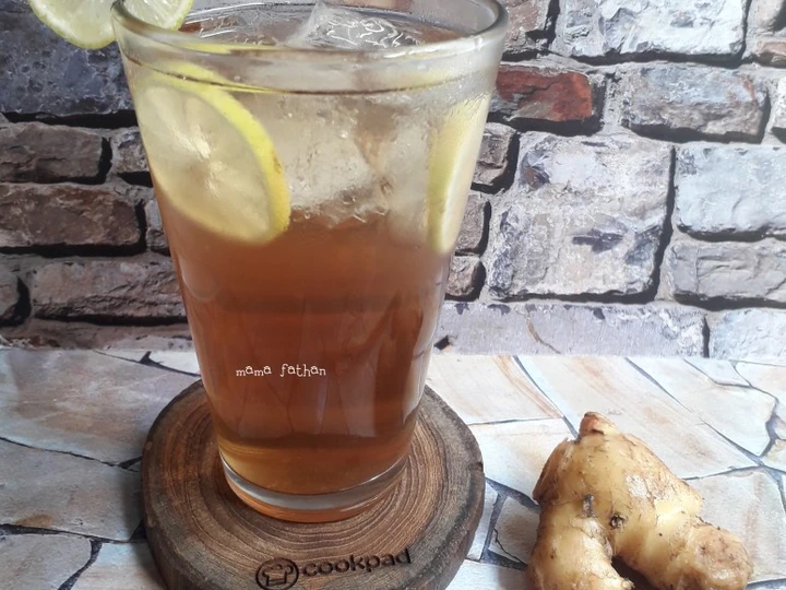 Langkah Gampang Membuat Resep Ice tea monjareh (lemon jahe sereh) yang Menggugah Selera Anti Ribet, Mantap