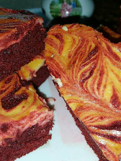 Una foto de Brownie red velvet cheesecake!