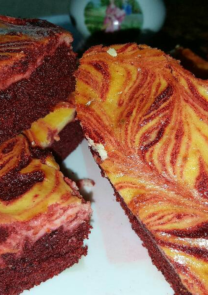 Una foto de Brownie red velvet cheesecake!