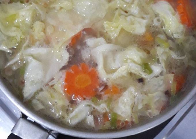 Resep Sup sayur dan makaroni