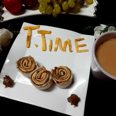 Chocolate Meetha Anda Bread Roll 😋 A picture of Chocolate Meetha Anda Bread Roll 😋.