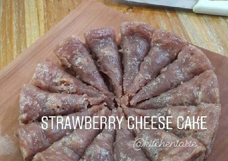 Strawberry Cheese Cake Steam ala Kitchentaste