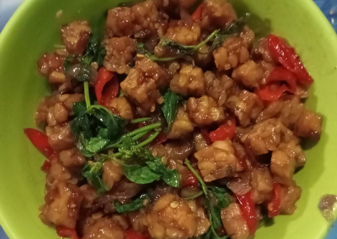 Tumis tempe kemangi
