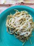 Spaghetti con crema de espárragos