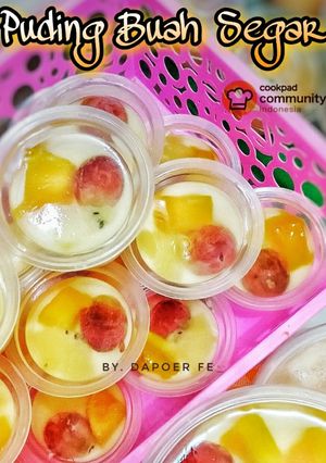 Foto resep Puding Buah Segar 🍇🍋🍑