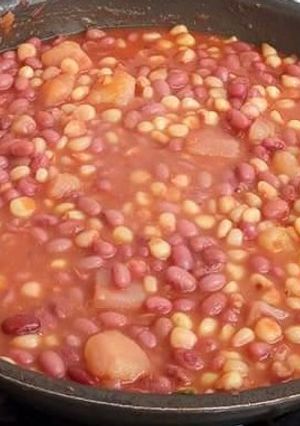 A picture of Githeri Cooked with Irish potatoes.