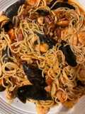 Espaguetis con Mariscos
