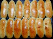 Una foto de pan de panchos sin huevo