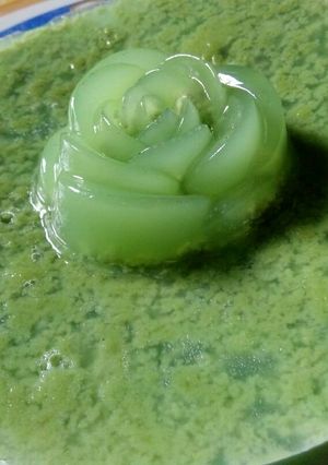 Foto resep Puding lumut pandan ala zakia