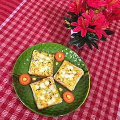 Carrot and Corn Open Sandwich A picture of Carrot and Corn Open Sandwich.