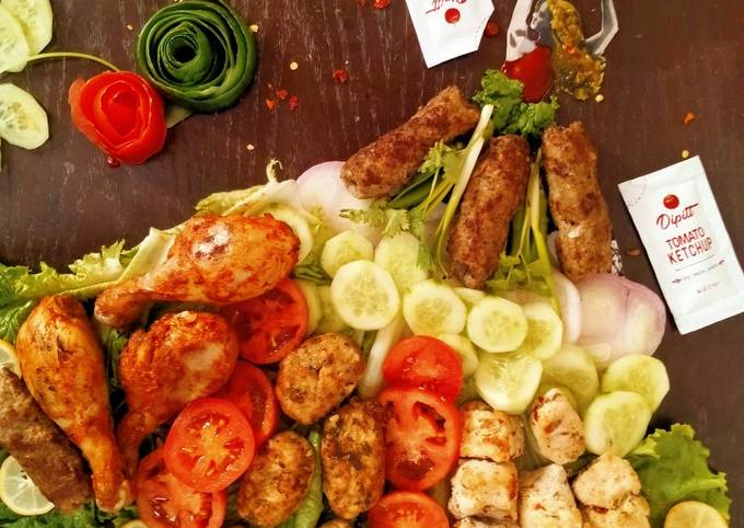 Kebabs plater - Gola kabab