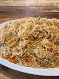 Basmati rice with lamb neck broth and fridge vegetables