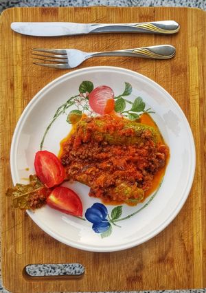 A picture of Fried stuffed Zucchini.