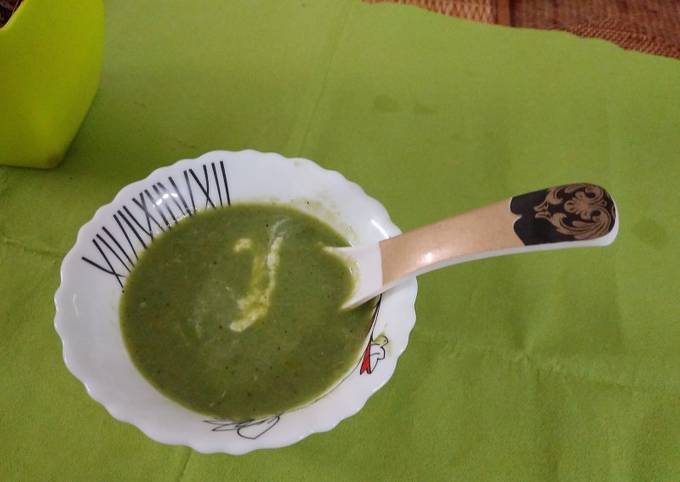 Garden fresh spinach soup