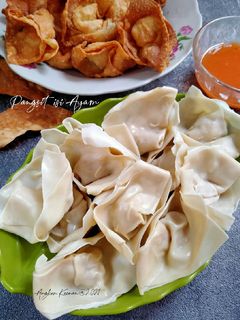 Foto resep Pangsit isi Ayam Kukus, Rebus dan Goreng