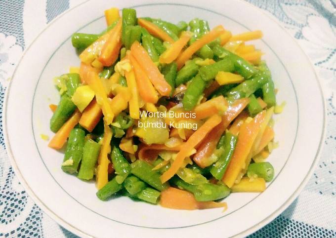 Resep Wortel Buncis Bumbu Kuning, Menggugah Selera