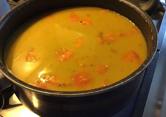 Soupe de tomates chou vert et citron confit