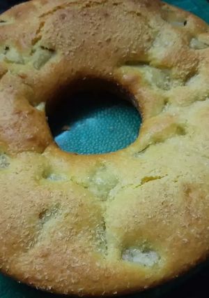 Una foto de Budín de peras en compota