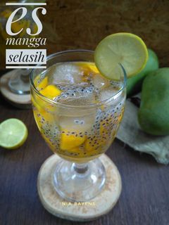 Foto resep Es mangga selasih (#Bandung_recookAdamsMommy)