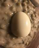 Zöldborsófőzelék kuktában, főtt tojással (cookeo / cook4me)