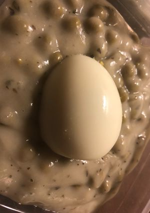 Zöldborsófőzelék kuktában, főtt tojással (cookeo / cook4me) recept fotója