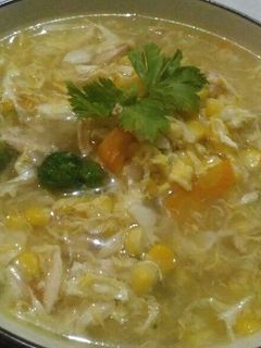 Foto resep Sup Ayam Telur Jagung