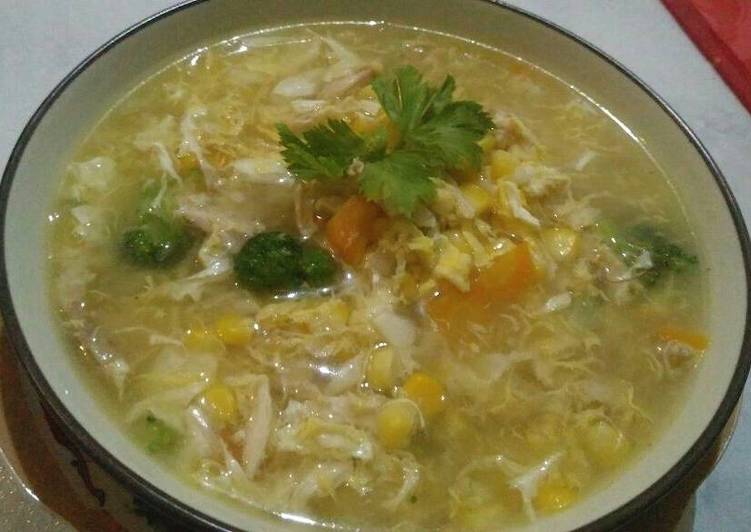 Sup Ayam Telur Jagung