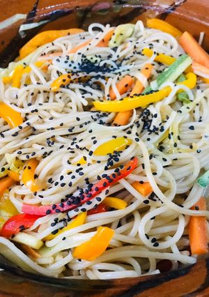 Una foto de Espagueti con verduras