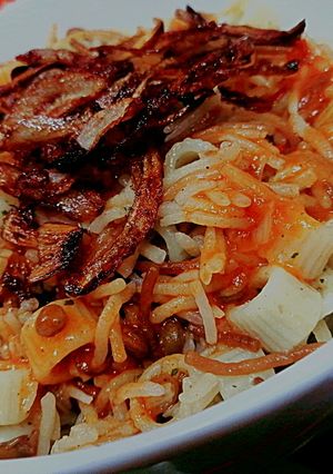 صورة لوصفة كشري بطريقتي