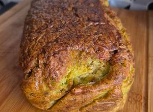 Une photo de Cake moelleux au pesto et fromage
