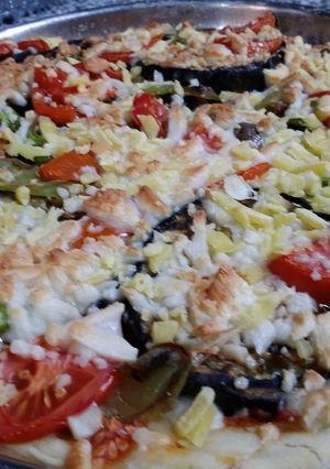 صورة لوصفة بيتزا الباذنجان المشوي
