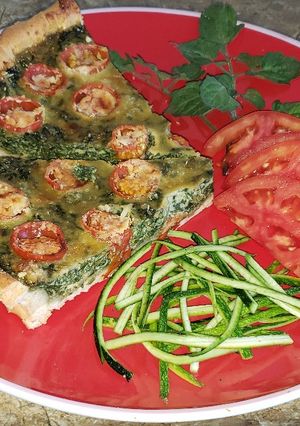 Una foto de Quiche de espinacas
