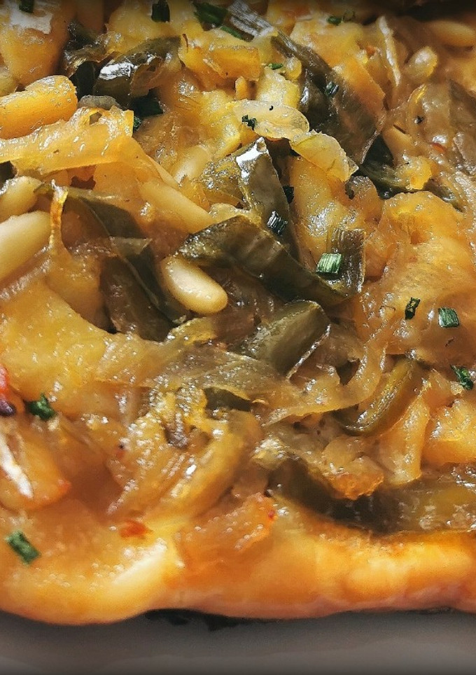 Una foto de Coca de Bacalao
