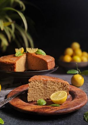 A picture of Lemon Whole Wheat Cake with Lemon Drizzle.