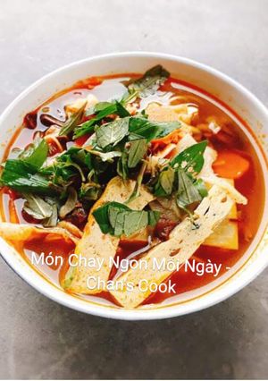 Hình của món Mì vàng chay.