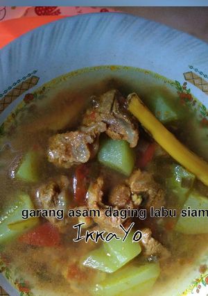 Foto resep Garang asam daging labu siam